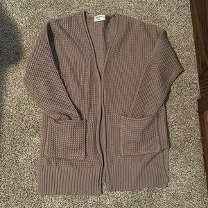 Zenana Waffle Knit Cardigan - S
